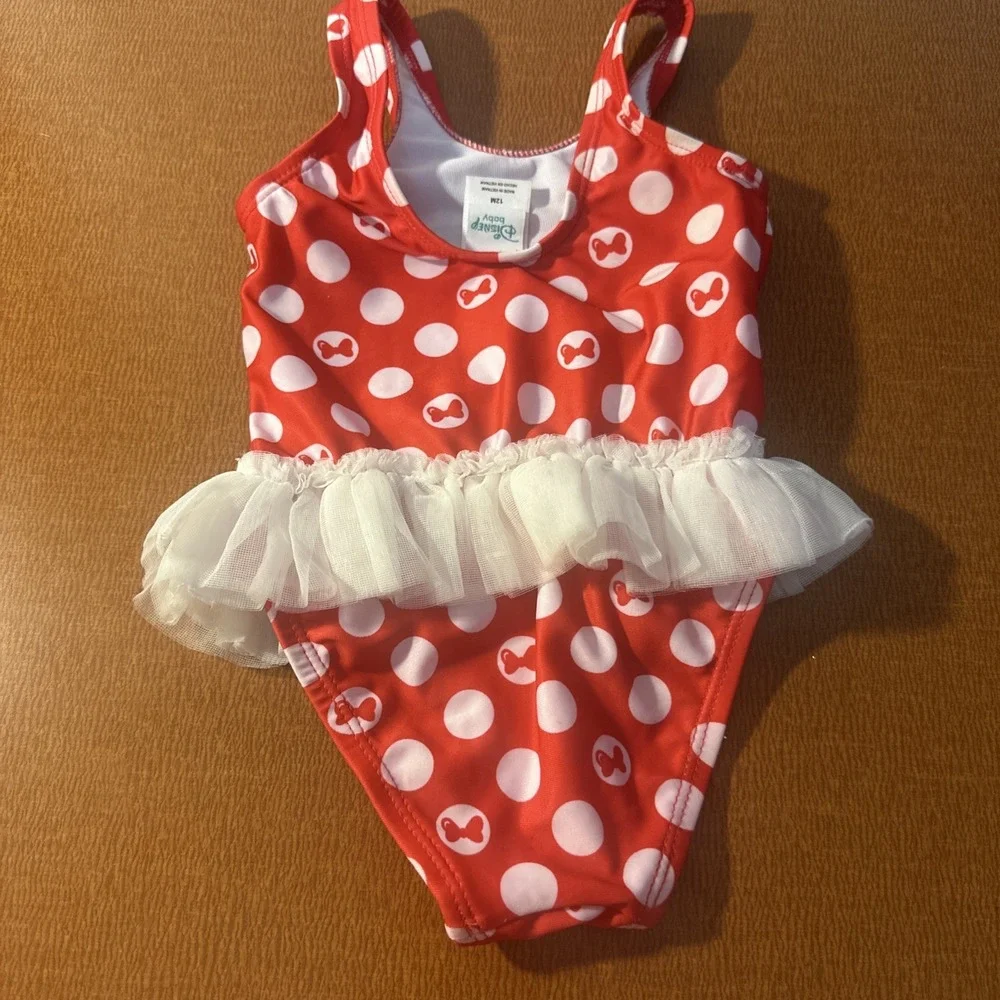 Disney Baby Minnie Mouse Swimsuit Size 12‎ months